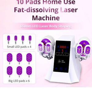 10 Pads 5MW 635NM 650NM Led Light Body Slimming Body Contouring Spa Machine Home